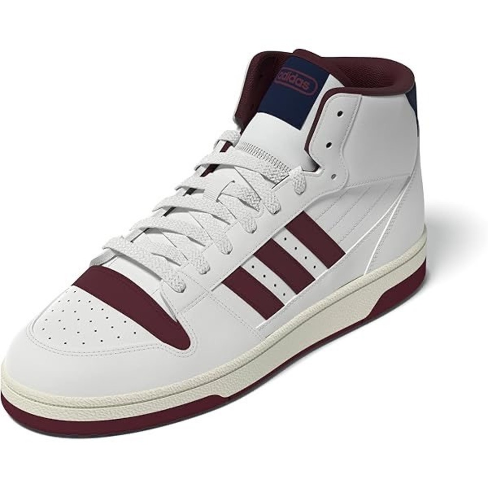 Adidas Break Start Mid‎ 12 White Burgundy Navy Basketball Sneakers Trainers